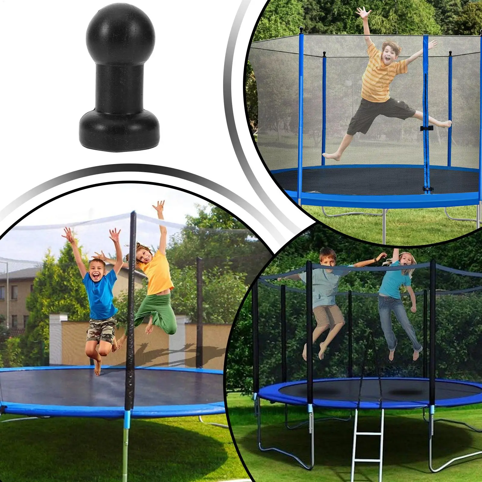 10PCS 2.5cm Trampoline Pole Hats Replacement Net Post Toppers Protective Caps For Safety Maintenance, Backyard Garden Park view 6