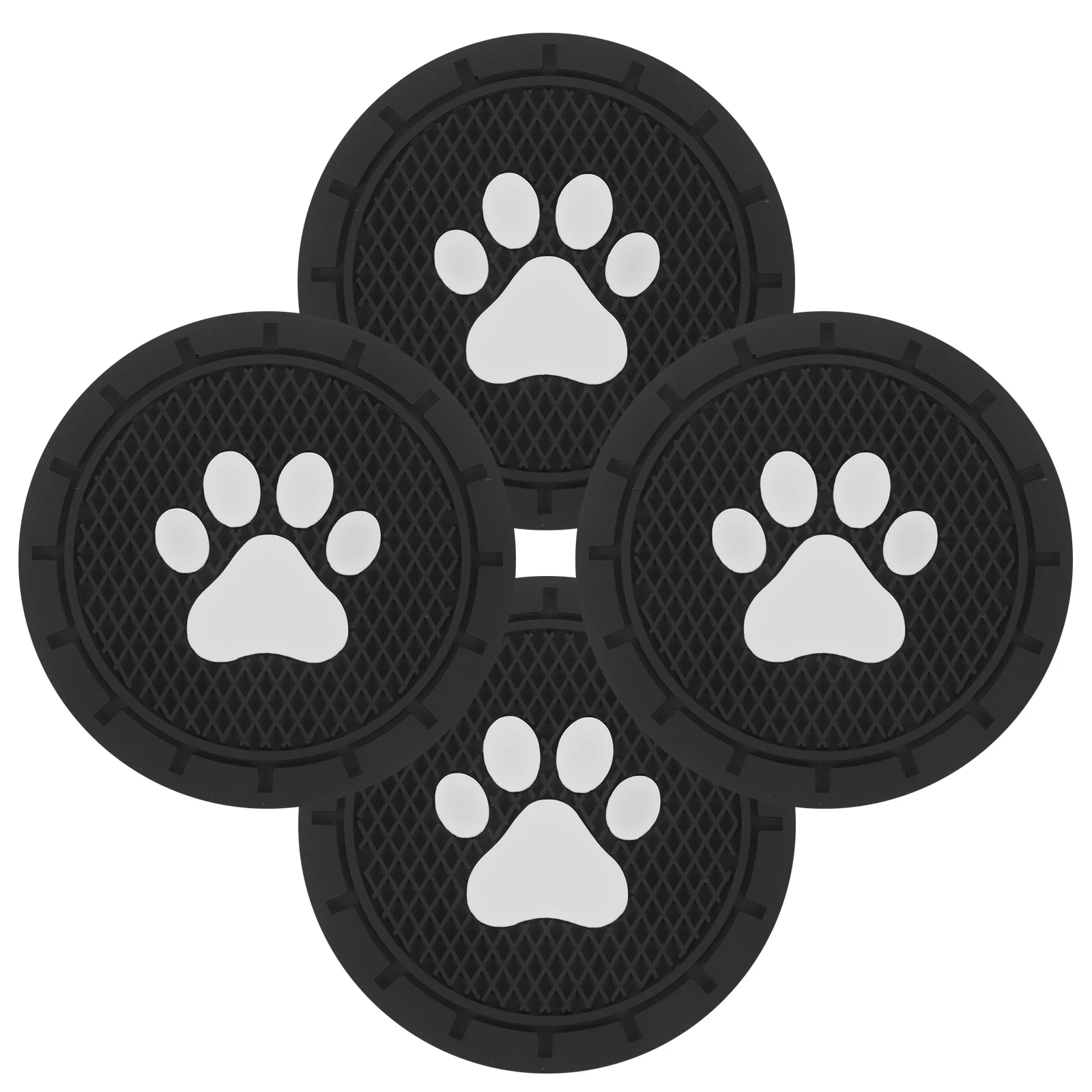 

4Pcs Car Cup Holder Coasters Anti-Skid Practical Pads for Automotive Interior Car Cup Coasters Coaster Anti-Slip Tumbler Pads