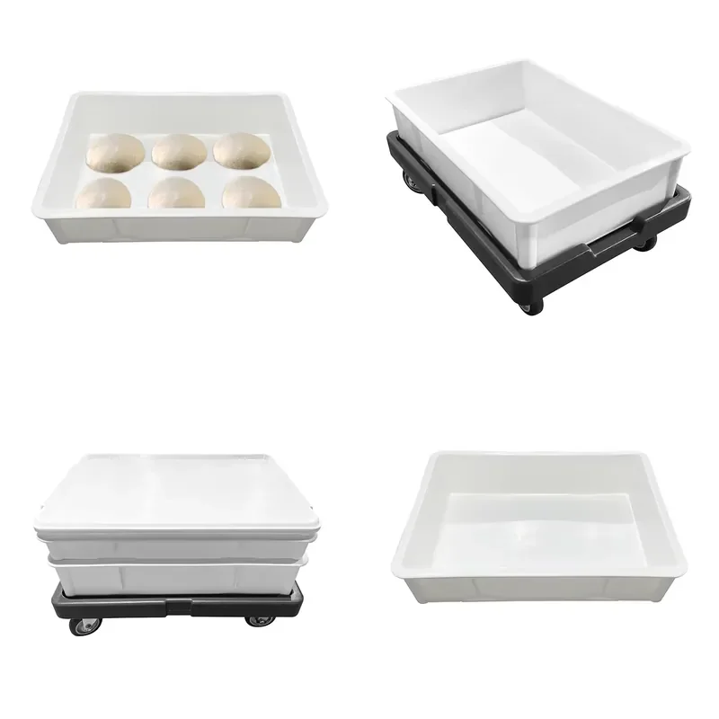 for Stackable Heavy Duty Polypropylene Pizza Dough Tray Storage Container Plastic Proofing Box