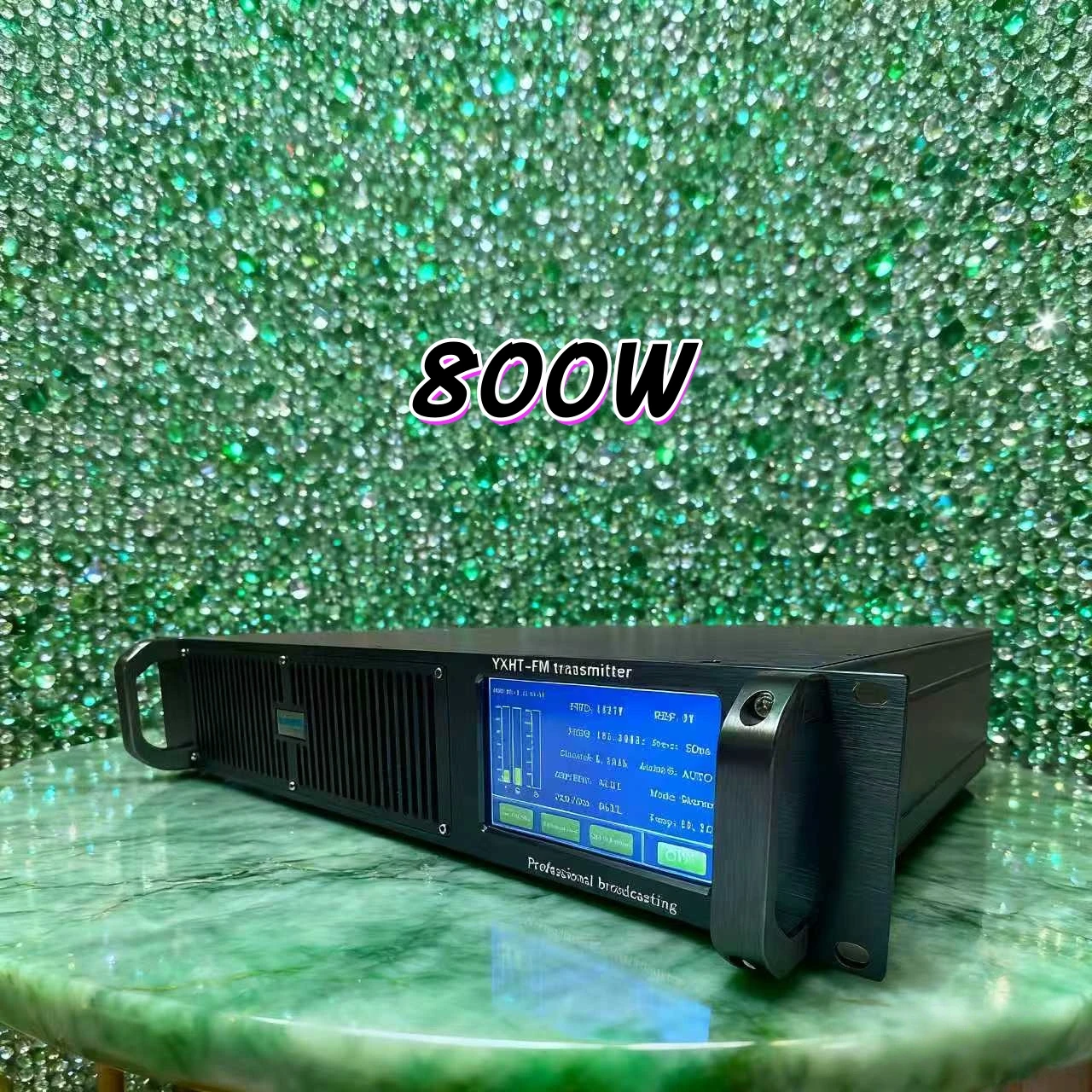 

Voltage 110V/220V Compatible YXHT-800W FM Transmitter - Low Noise, Power Control Menu, for Communities, Shopping Centers