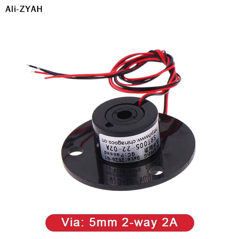 【HY6】1Pc Through Hole Slip Ring Conductive Ring Electric Brush Miniature Hollow Shaft 5mm/7mm 2-channel 4/6-channel Wire 2A