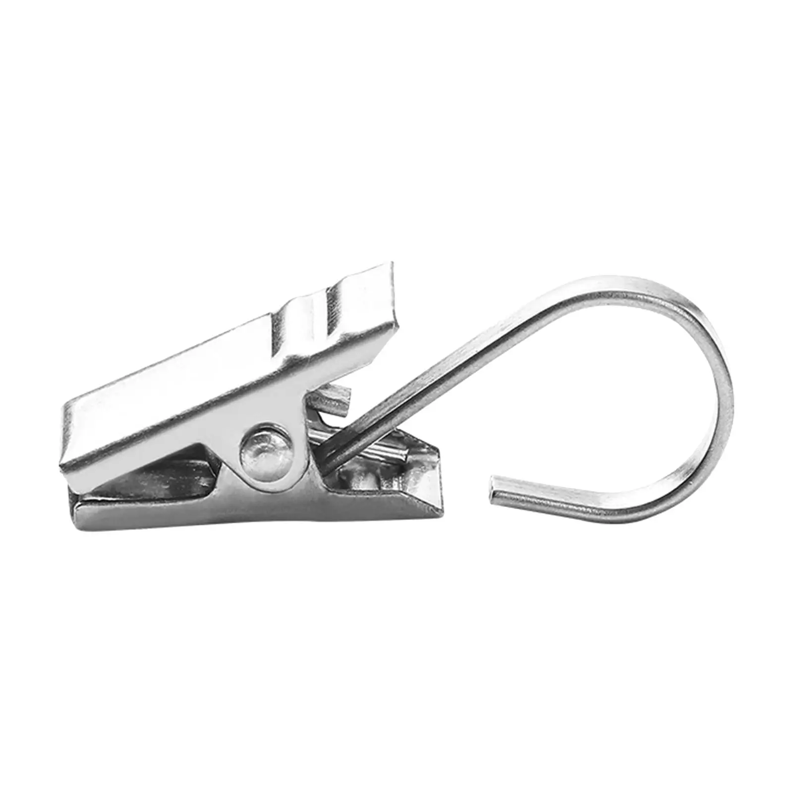 Window Curtain Clips with Hooks Drapery Rings Stainless Steel Small Shower Curtain Clips for Party Lights Garlands Home Office