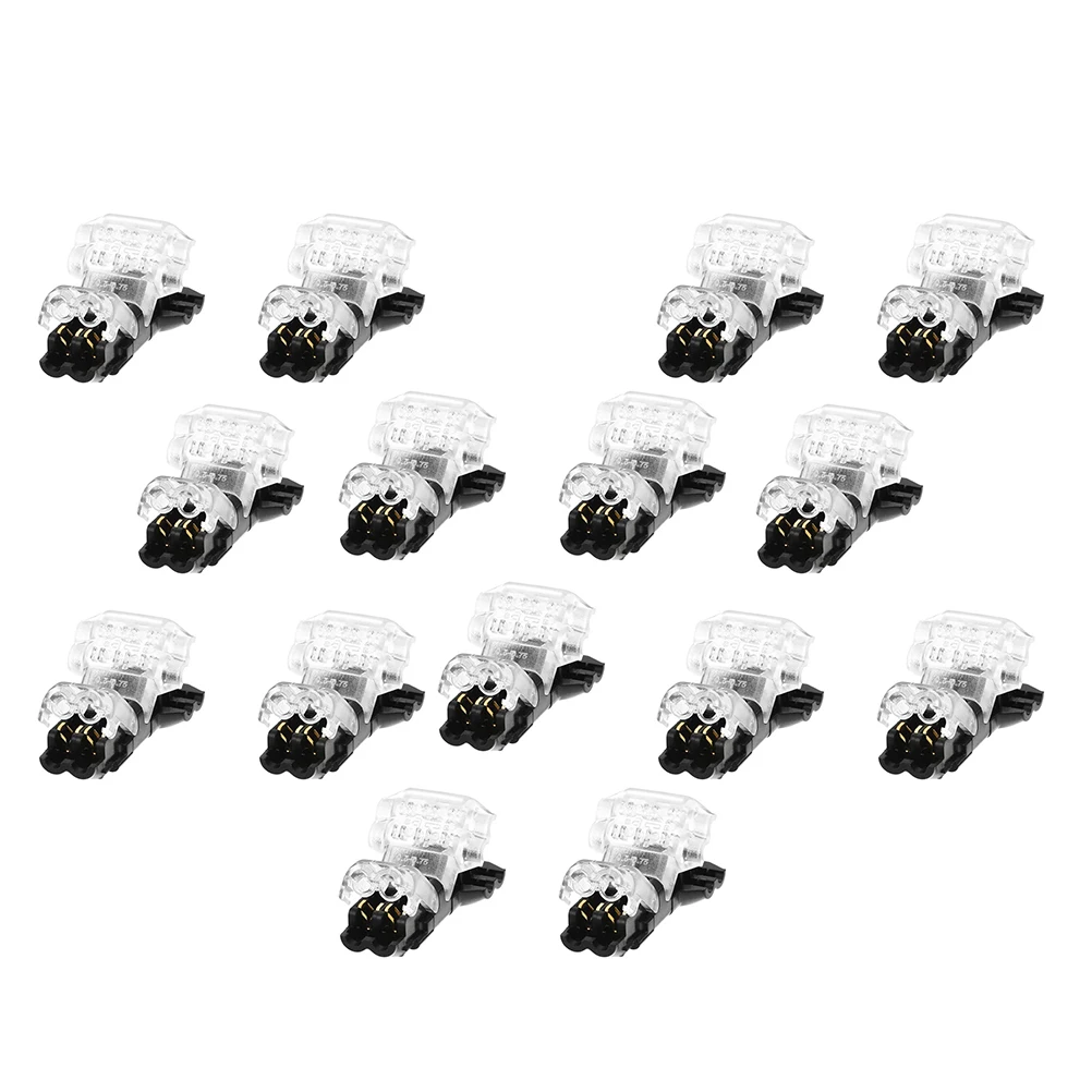 

15pcs 2 Pin Wire Connectors Flame Retardant Dustproof Reusable No Wire Stripping Needed Cable Splicer Wiring Terminal Box