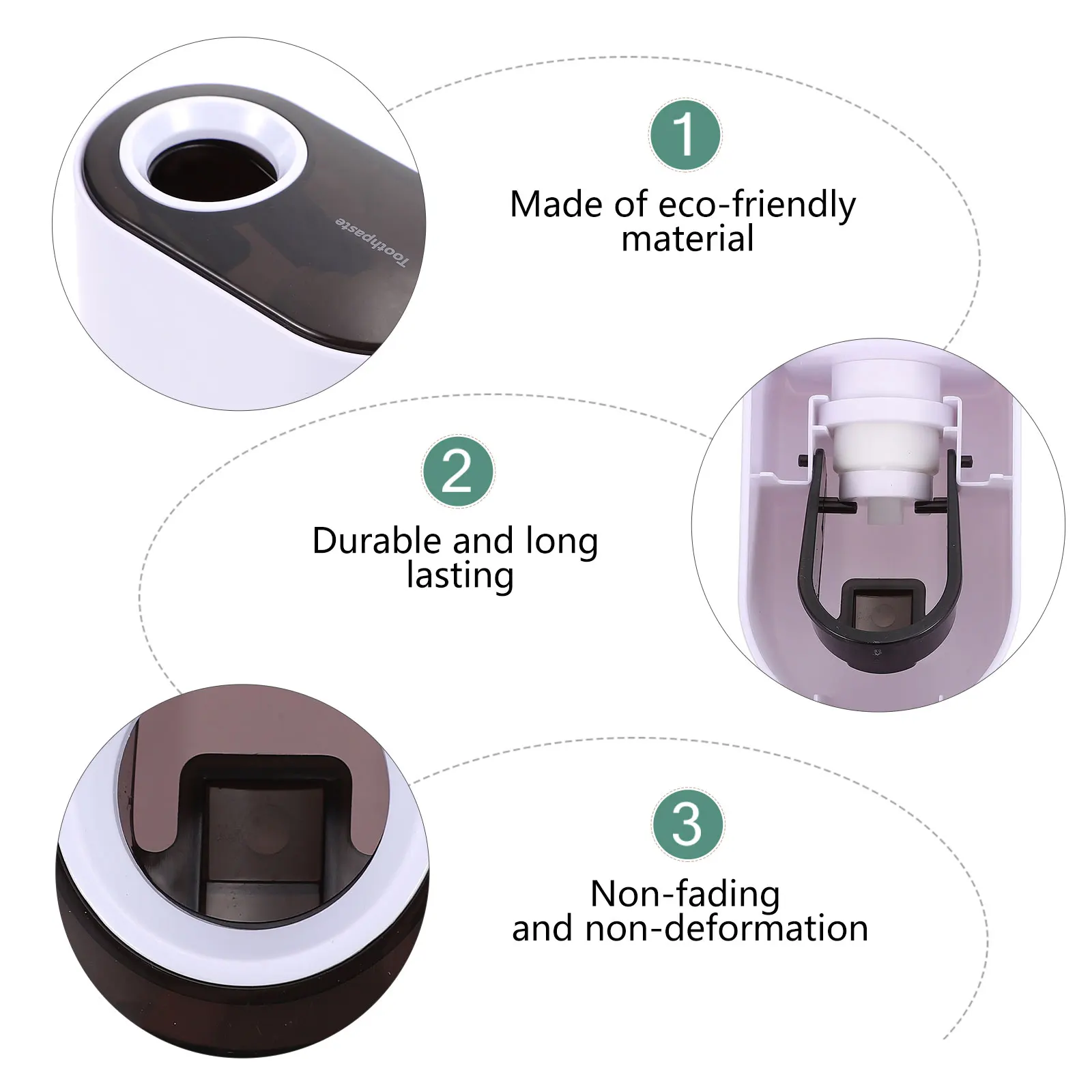 

1Set Household Toothpaste Squeezer Multipurpose Automatic Dispenser Bathroom Storage Holder Vacuum Suction Quantitative