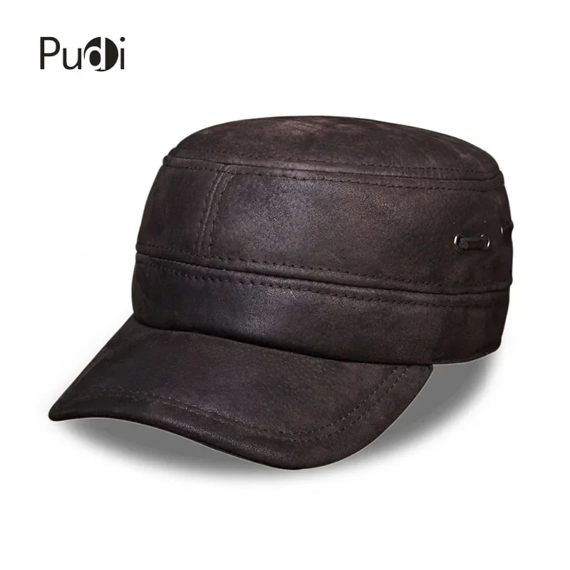 HL086 Men's Genuine Leather Baseball Cap Brand New Winter Warm Russian Real Leather Caps Hats