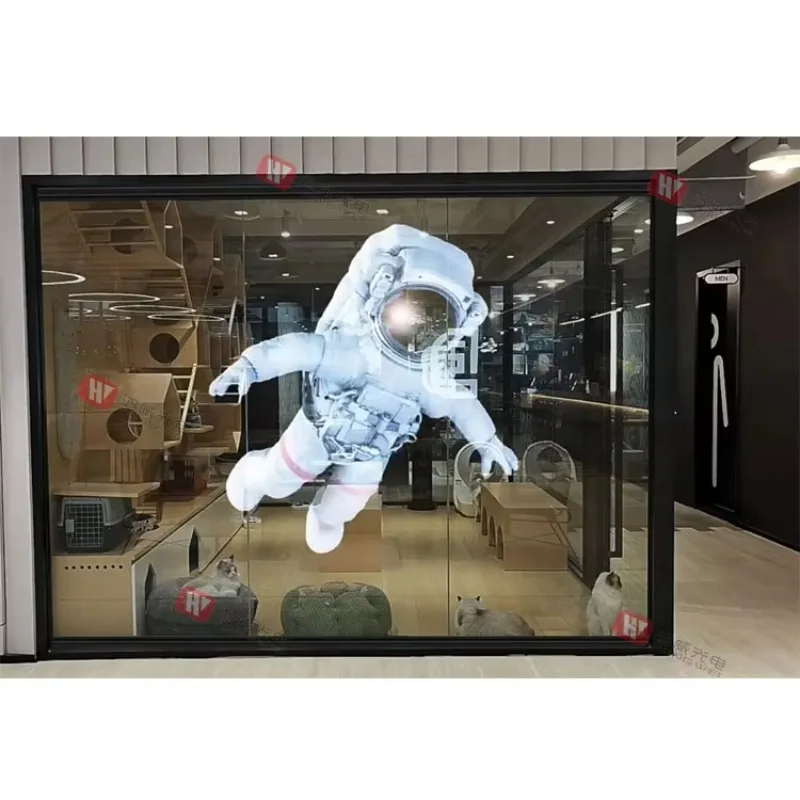 Source Factory Led Transparent Display Flexible Glass Film High Light Screen Shopping Mall Shopping Center Advertising Display