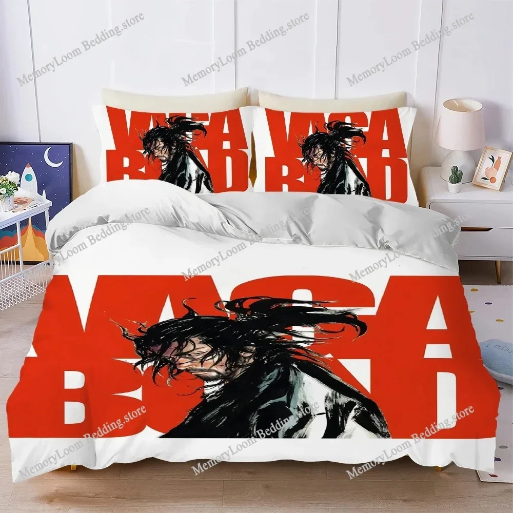 Anime Vagabond Cool Duvet Cover Set Home Style Bedding Soft Laundry Cotton Bed Four Seasons Student Dormitory Home Textileextile