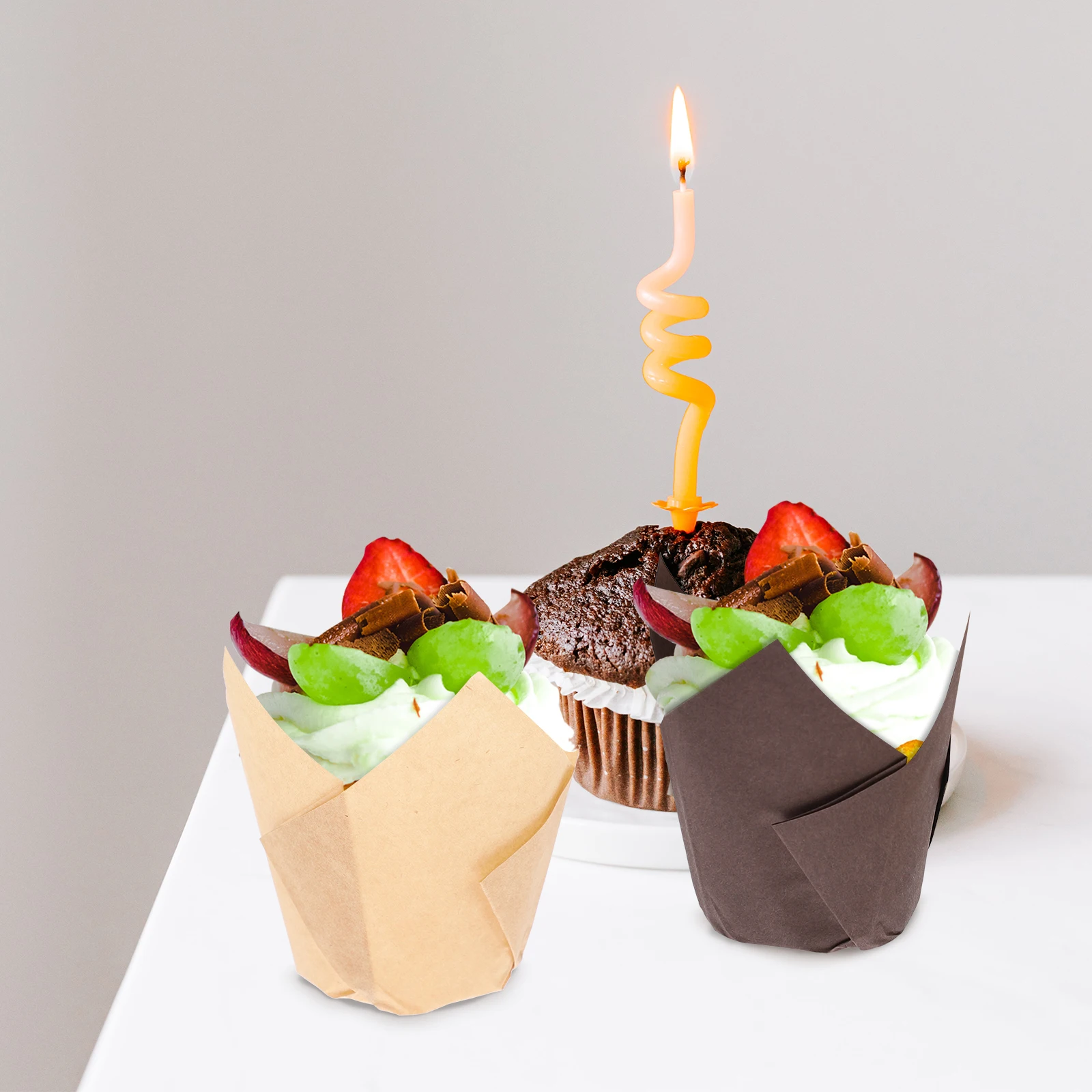 

100 Pcs Cake Cups Cupcake Liners Paper Baking Muffins 40g Greaseproof Cases Premium Quality Easy Remove Suitable Oven Microwave