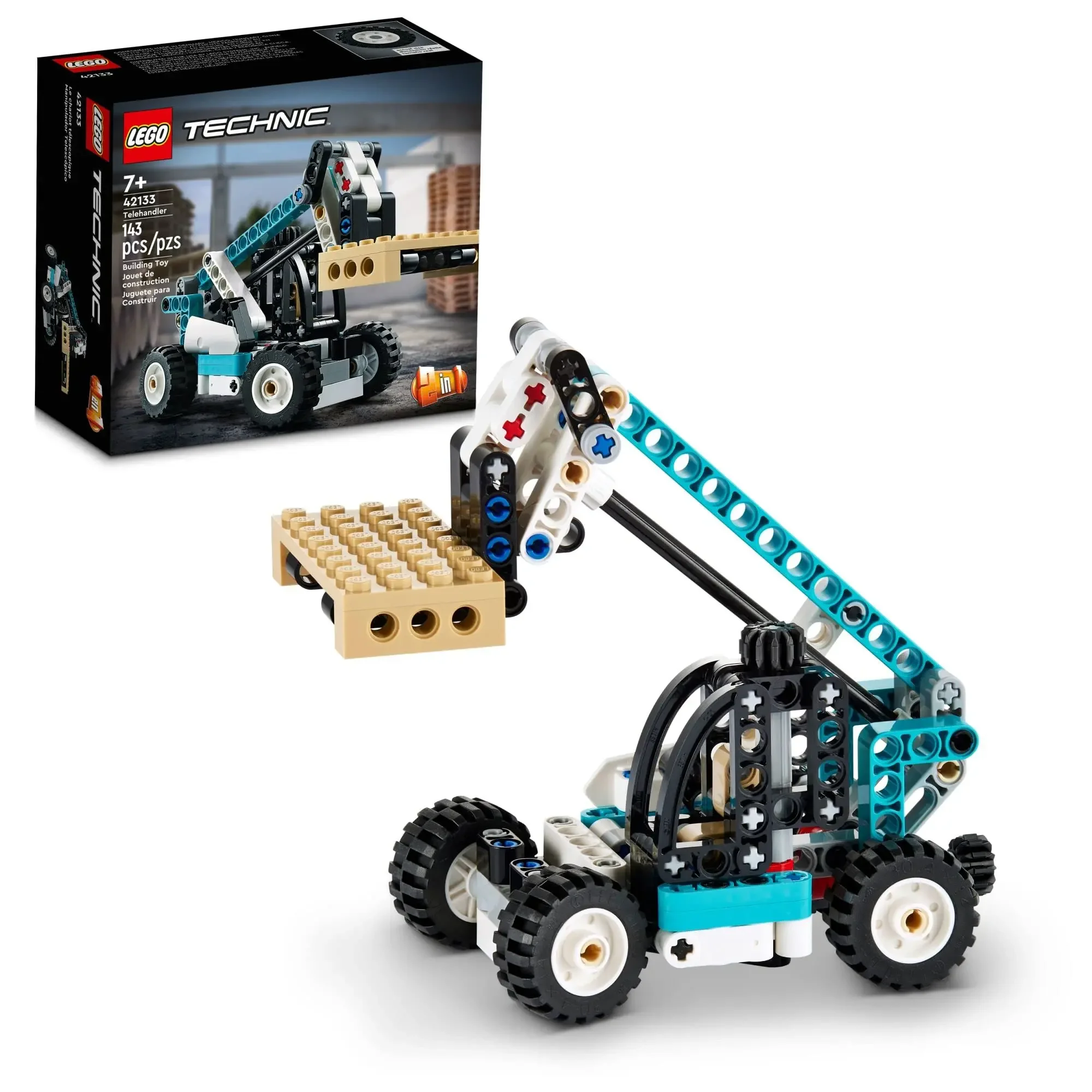 LEGO Technic 2 in 1 Telehandler 42133 Forklift to Tow Truck Toy Models Construction Truck Building Set Toys for Kids Boys Girls