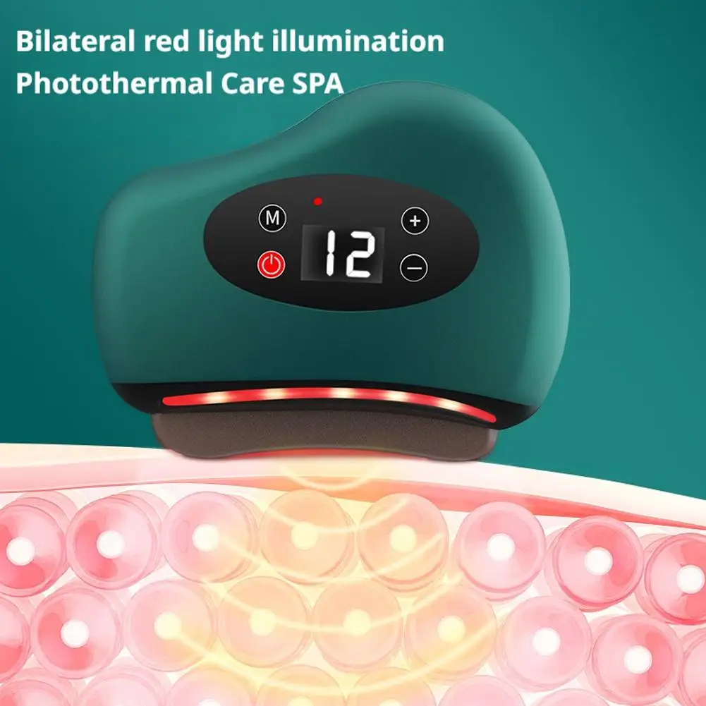 

Heating Vibration Scraping Neck Face Skin Lifting Removal Wrinkle Tool Electric Guasha Massager Hot Compress Eye Massager Stone