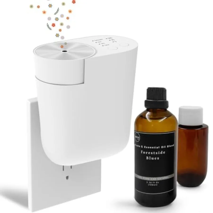 

Plug-in Wall Diffuser Waterless Essential Oil Aroma Diffuser Portable Mini Home Scent Machine for Large Room Aromatherapy Kit w