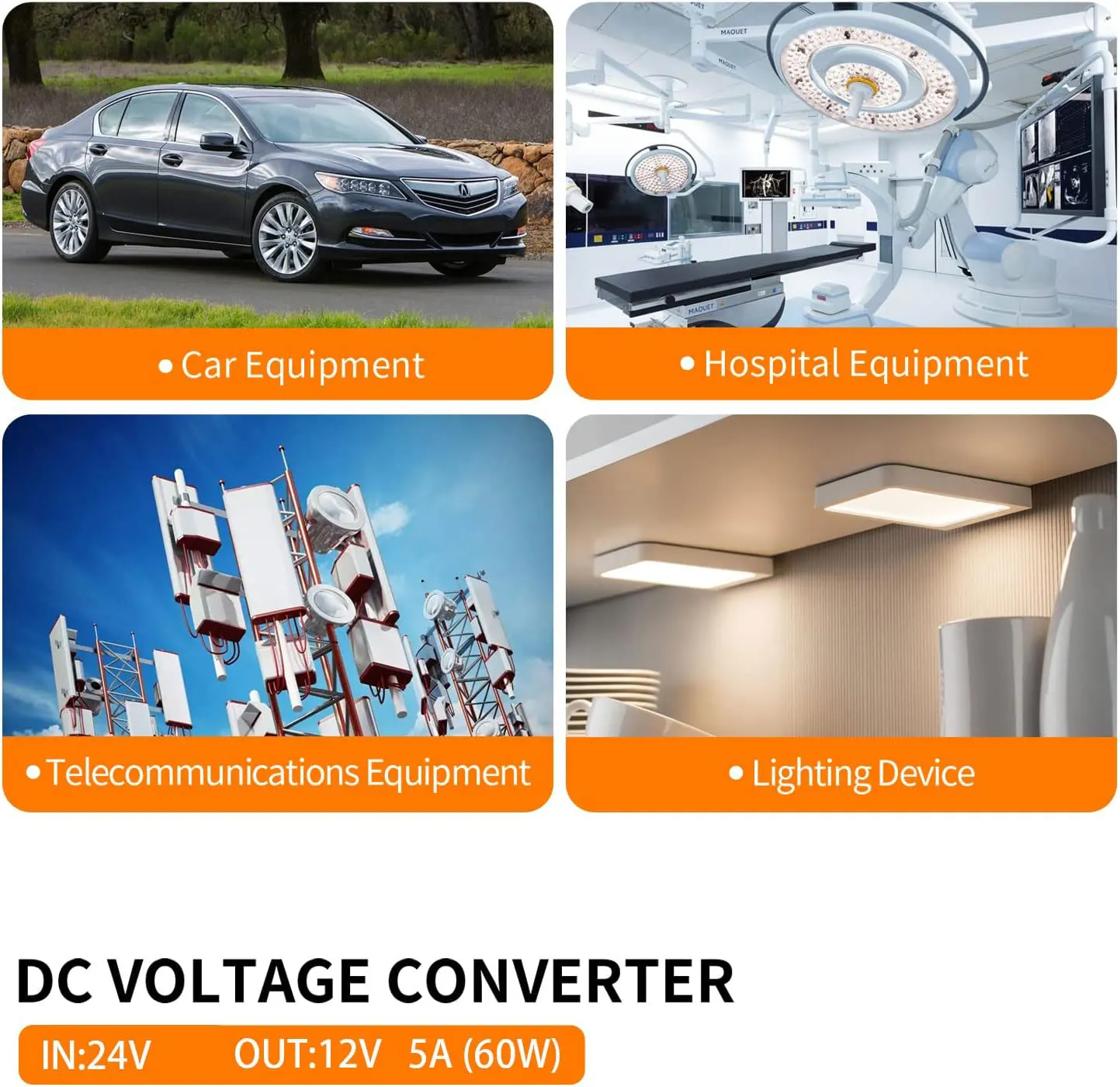 24V to 12V 5A On-board Power Converter Input 18-36V to 12V for Vehicle Car Truck Vehicle Boat Voltage Reduction Source Module image 4