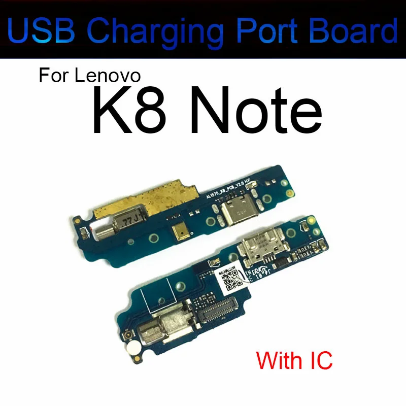 USB Charger Port Board For Lenovo K8 Note / K8 Plus Charging Dock Connector Plug With Flex Ribbon Cable Replacement Repair Parts - view 2