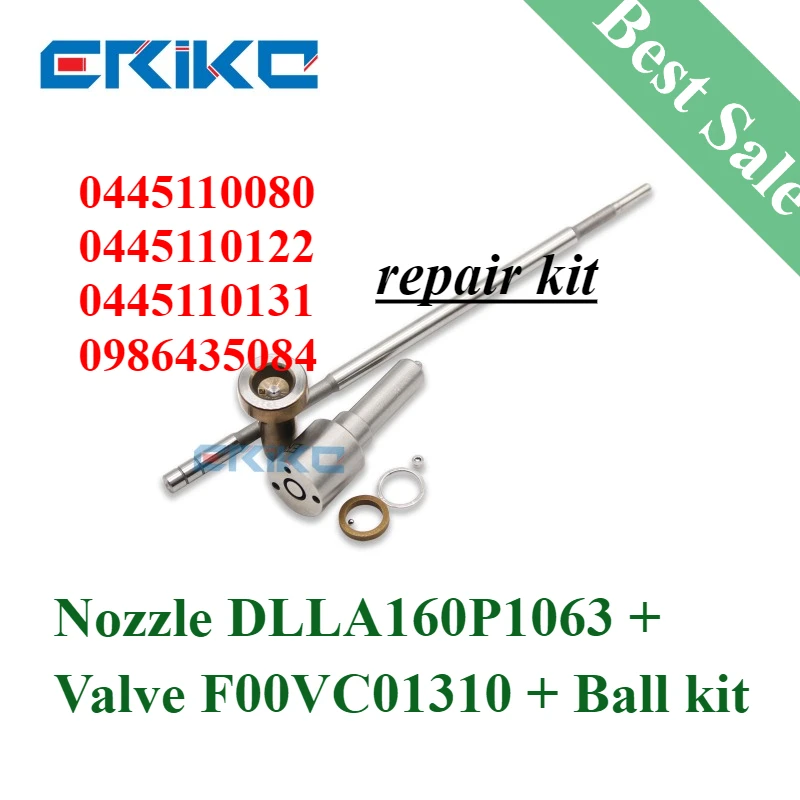 

0445110080 0445110122 CR Injector Repair Kits DLLA160P1063 (0433171690) F00VC01310 for BMW 0445110131 7788812 13537789661