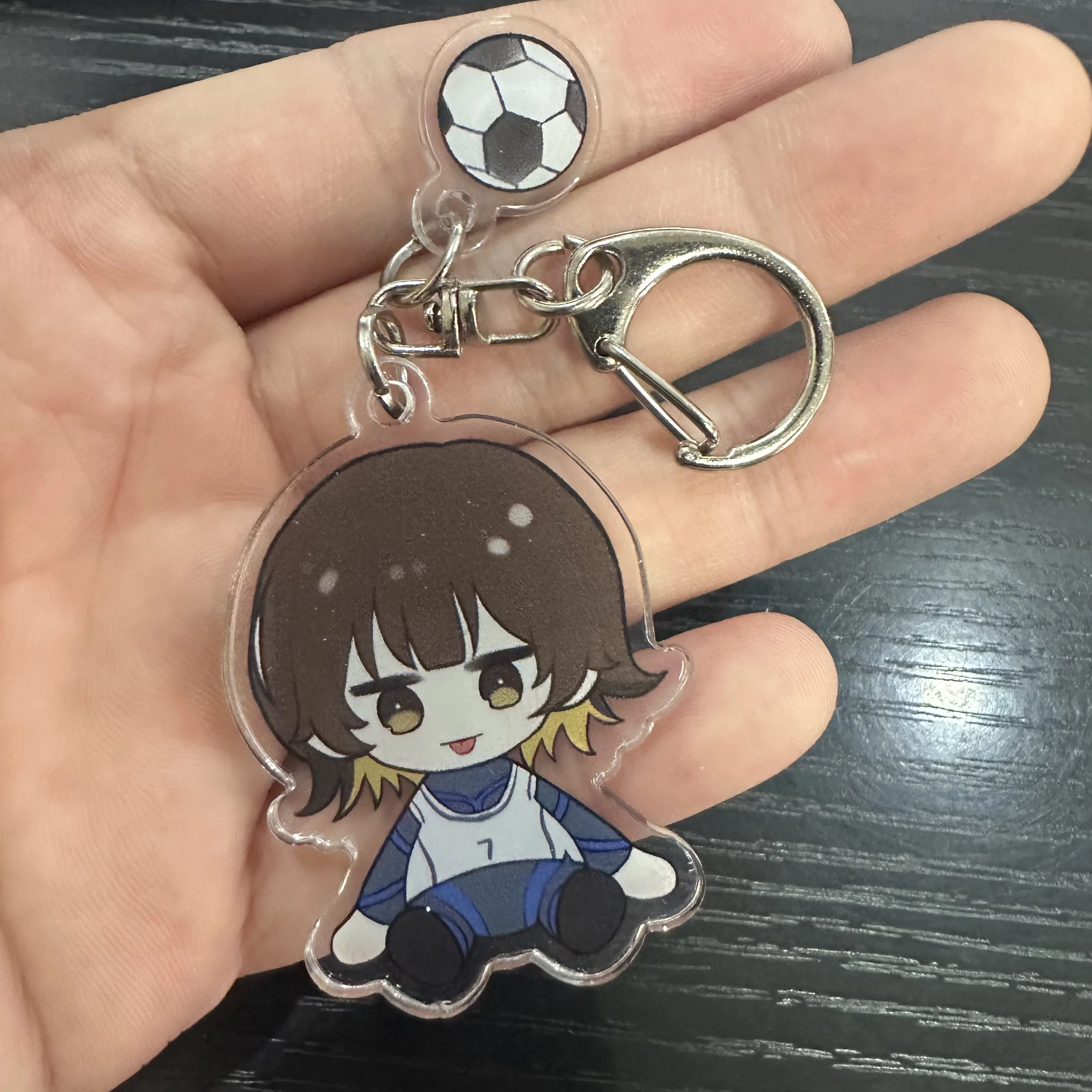 Cute Cartoon Anime BLUE LOCK Figures Bachira Meguru Isagi Yoichi Nagi Seishiro Cosplay Acrylic Keychains Fans Xmas Gifts
