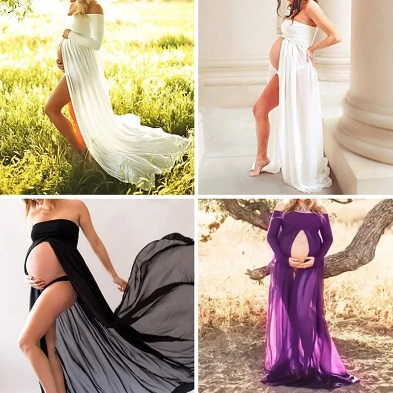 Maternity Photography Props Maxi Gown Lace Dress Pregnant Women Shooting Photo Summer Dress