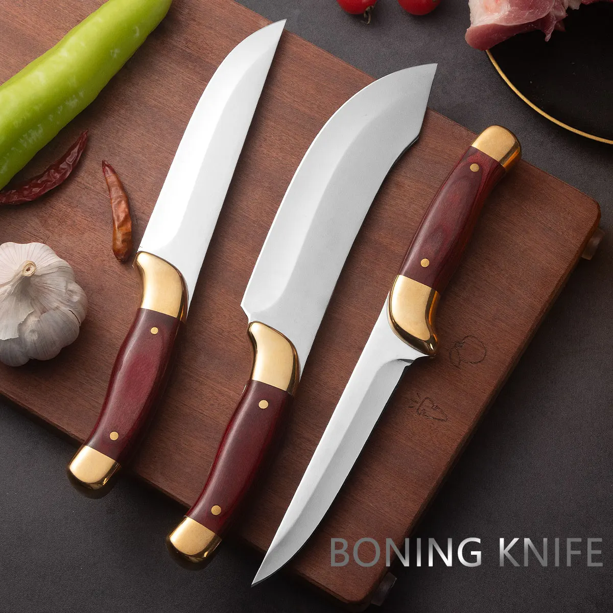 سكين احترافي لقطع اللحوم، سكين جزار حاد شديد التحمل وسكين تشذيب لقطع دقيقة، ينطبق على استخدام الميدان والمطبخ #3