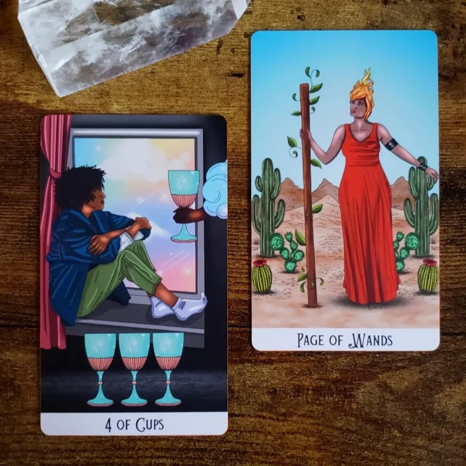 12*7cm Mystic Soul Tarot 78 Pcs Cards with Guidebook - Vibrant