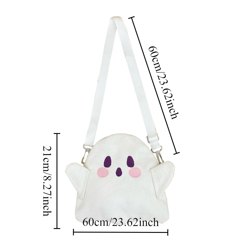 Cute Ghost Kawaii Cartoon Mini Backpack Plush Messenger Bag Fashion Casual All Match Messenger Bag Shoulder Bags Women Bag Purse