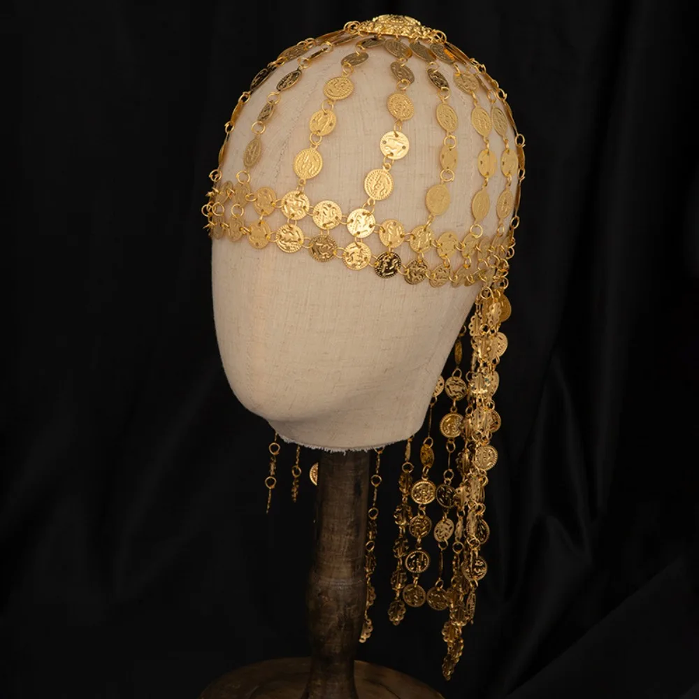 

Sweet Korean Style Bohemian Forehead Headpiece Fairy Boho Exotic Forehead Chain Elegant Shining Belly Dance Accessories Girls