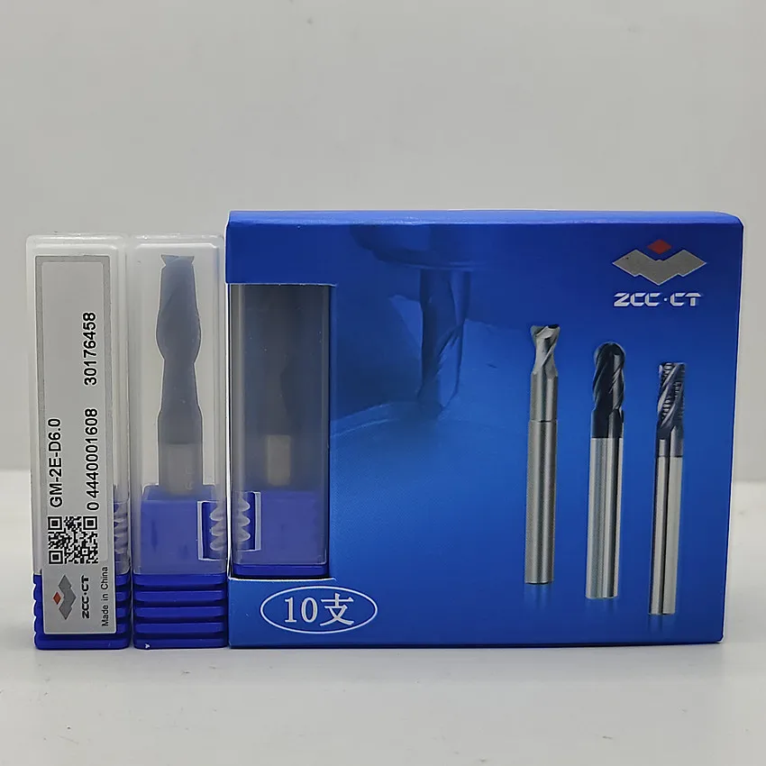 GM-2E-D6.0 ZCC.CT GM-2E Two edge straight shank flat end milling cutter Φ6.0*6*16*50 2T Flat End Mills 2 Flutes Flat End Mills