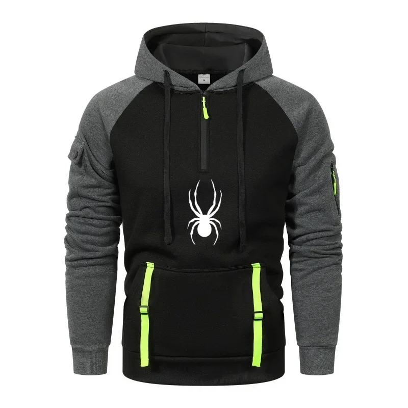 

New Men's European Large and Small Hoodie 2025, Loose Hoodie, Long-sleeved Zipper Puller with Pockets, Casual Men's Wear