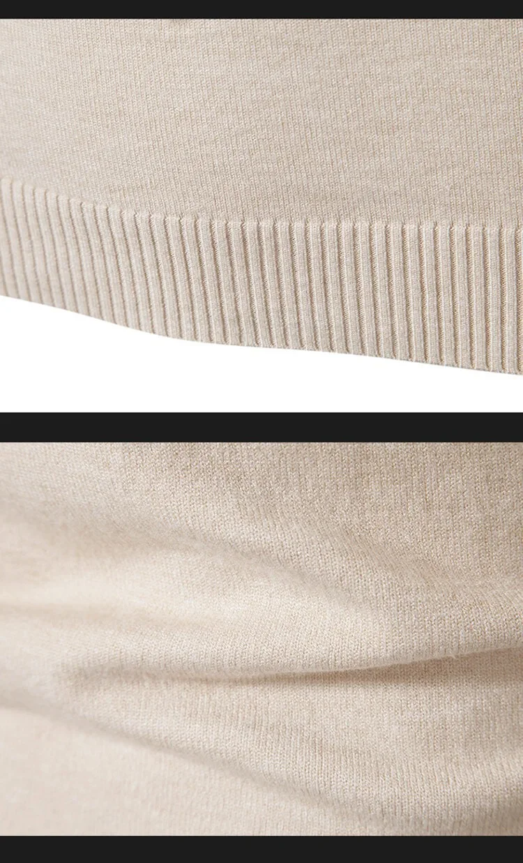 Herbst männer Hälfte Rollkragenpullover Einfarbig Grundlegenden Stil Casual Mode Strickwaren Slim Fit Hohe Elastische Männliche Warme Pullover – Detail 14