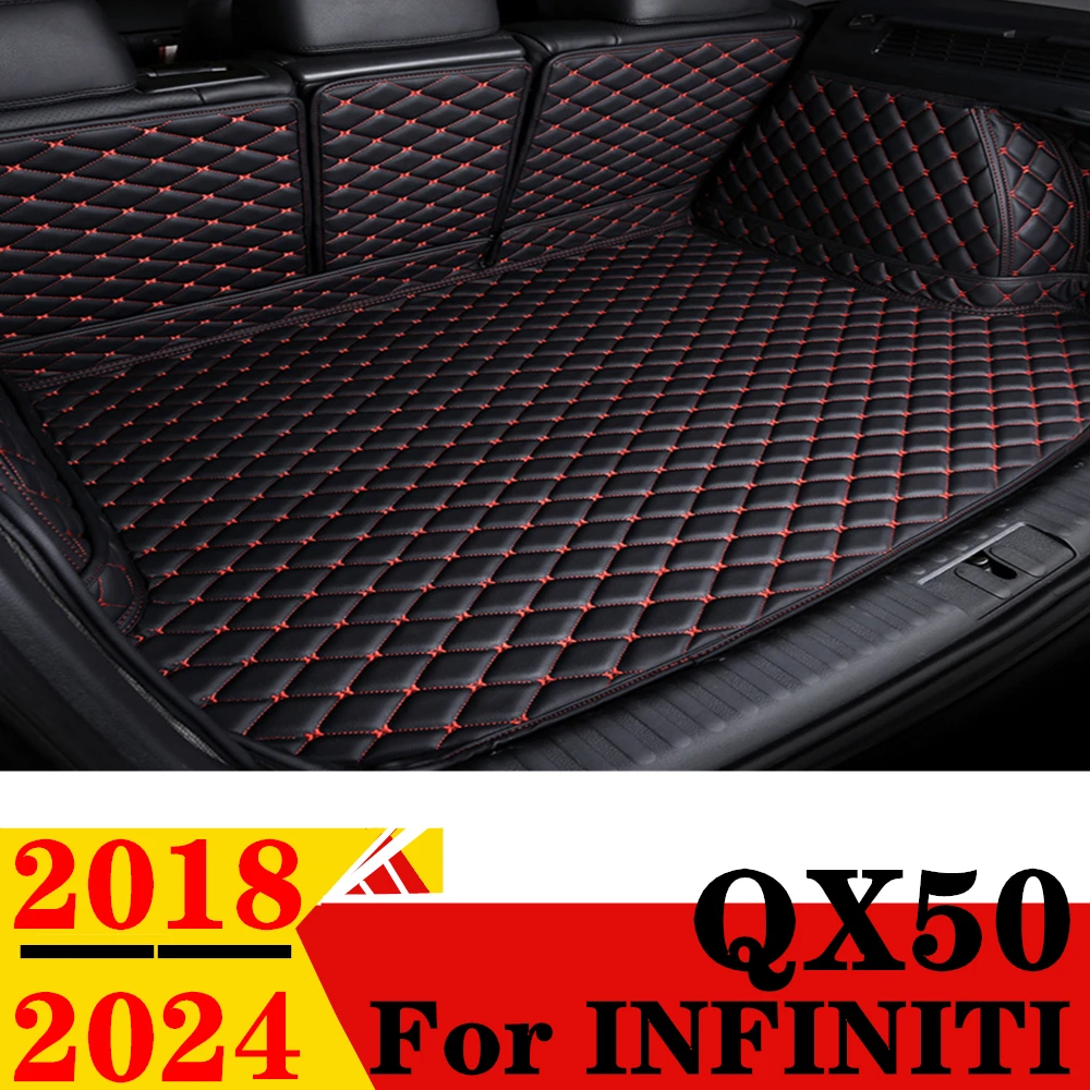 Car Trunk Mat For Infiniti QX50 2024 2023 2022 2021 2020 2019 2018 Rear Cargo Cover Carpet Liner Tail Vehicles Boot Luggage Pad