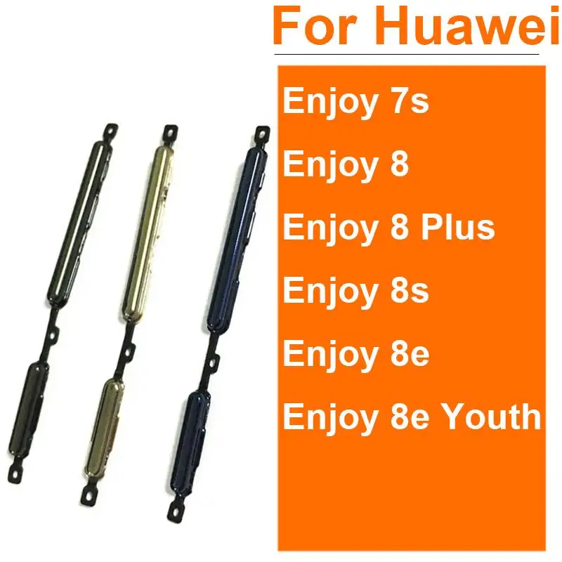 

Боковая кнопка громкости и питания для Huawei Enjoy 7S 8 Plus 8S 8E Youth, кнопка включения и выключения + запасные части громкости Sidekey