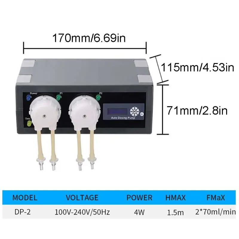 Imagem -06 - Bomba de Dosagem Peristáltica Automática Doser para Marine Reef Aquarium Sistema de Titulação do Tanque Drop Shipping Dp2