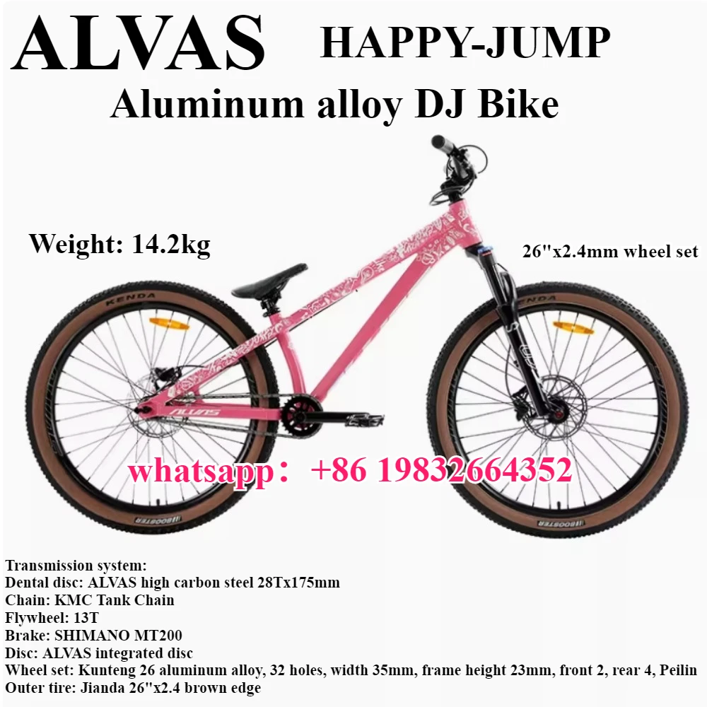 

ALVAS HAPPY JUMP, 1 скорость, летающая сумка для скалолазания, уличный велосипед, 26 дюймов, наклон почвы, весь автомобиль, уличный велосипед для скалолазания, комплект колес 26 дюймов × 2,4 мм