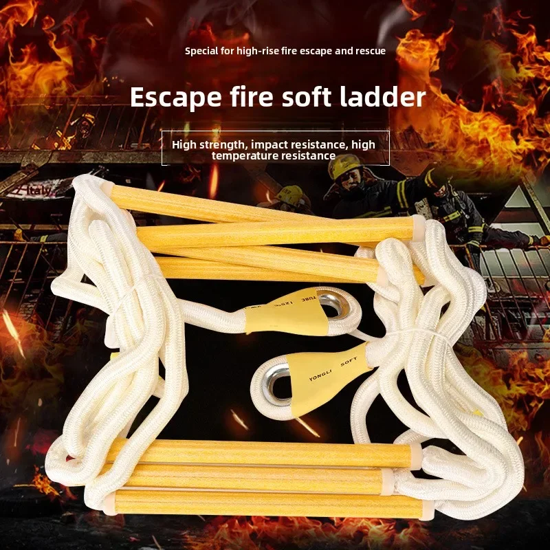 DurableFlexible Ladder For Fire Escape Rope Marine Life Ladder Climbing Rescue Soft Rope Ladder 1 Meter