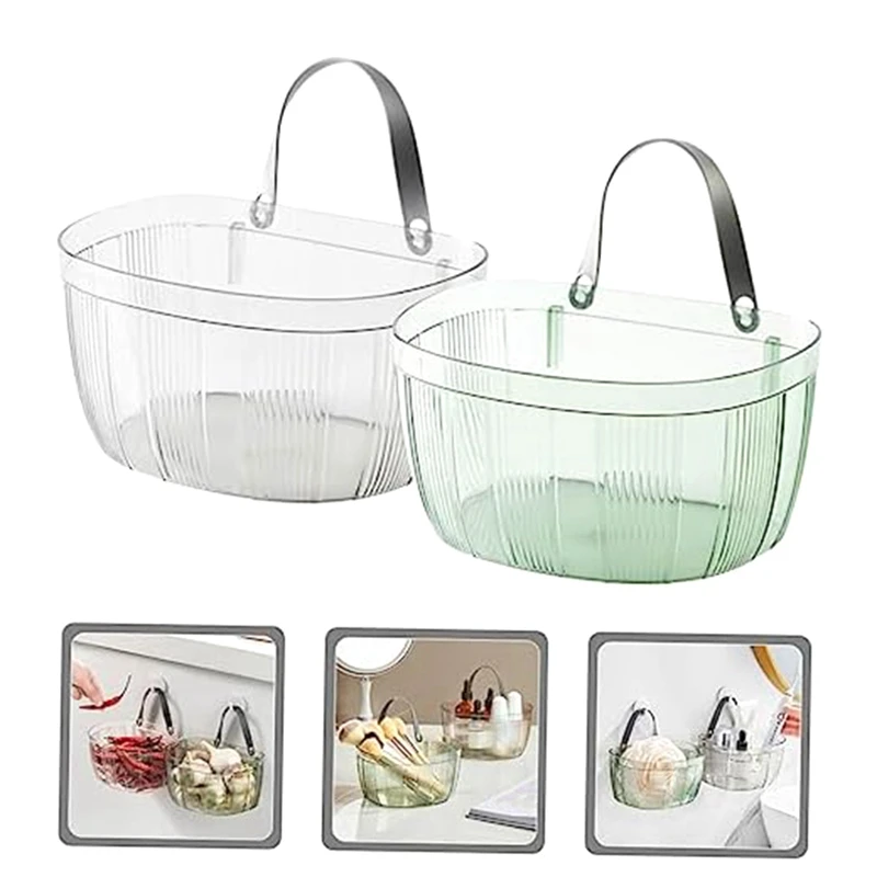 2 шт., домашняя настенная корзина, вешалка для растений, подвесные корзины для беспорядков, подвесной органайзер для хранения, горшки для растений, прочный для ванной комнаты