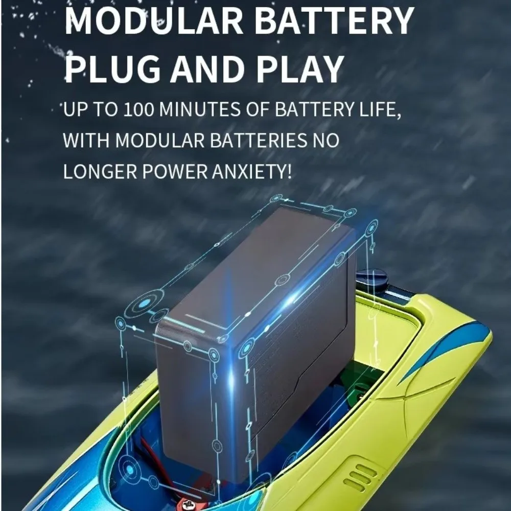 Racing Rechargeable Remote Control Boat Waterproof Double Motor Racing Yacht ABS Electric Speedboat
