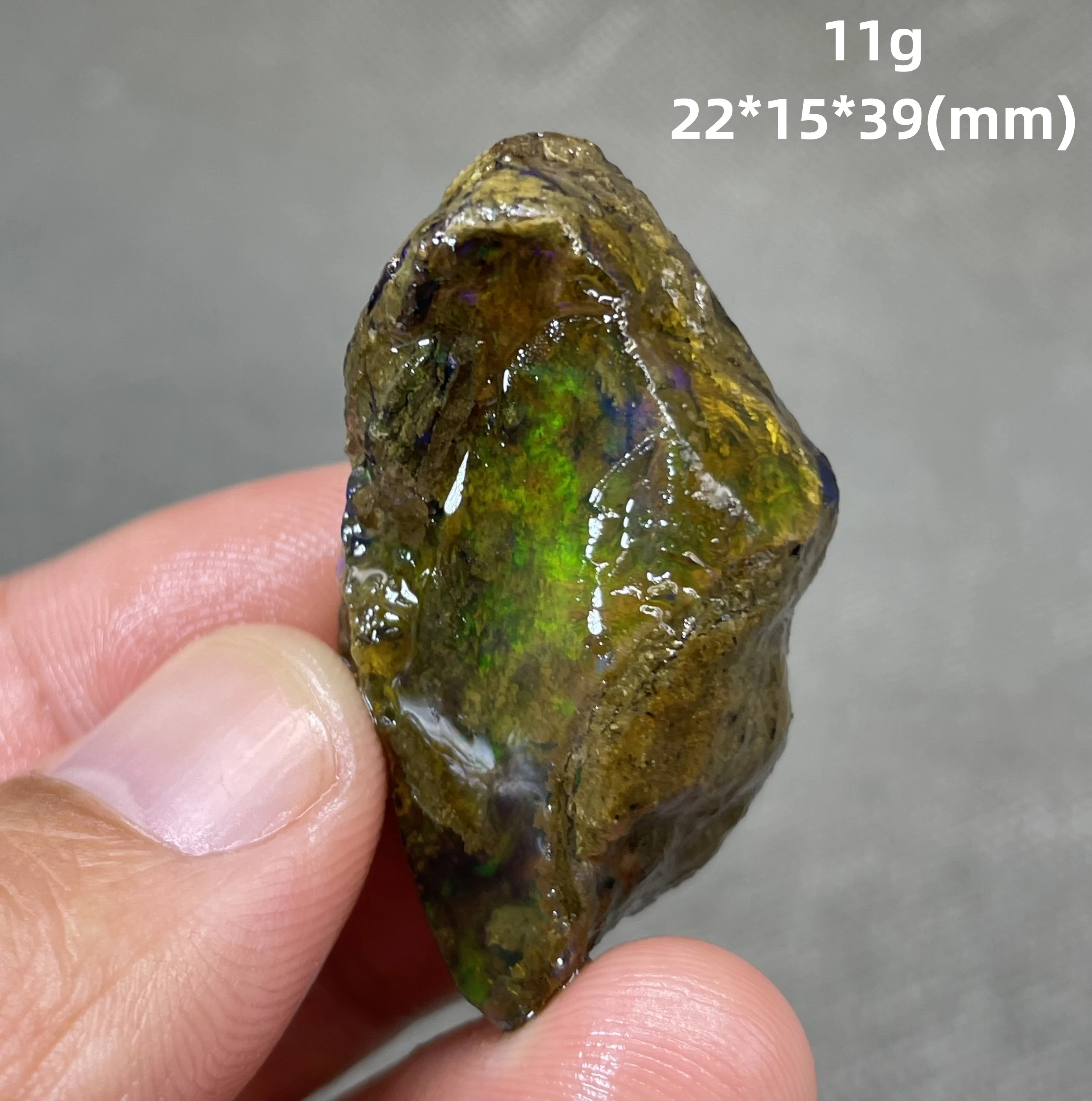 BEST COLOR! 11g natural rare color Ethiopia water Opal gem mineral specimen stones and crystals healing crystals quartz