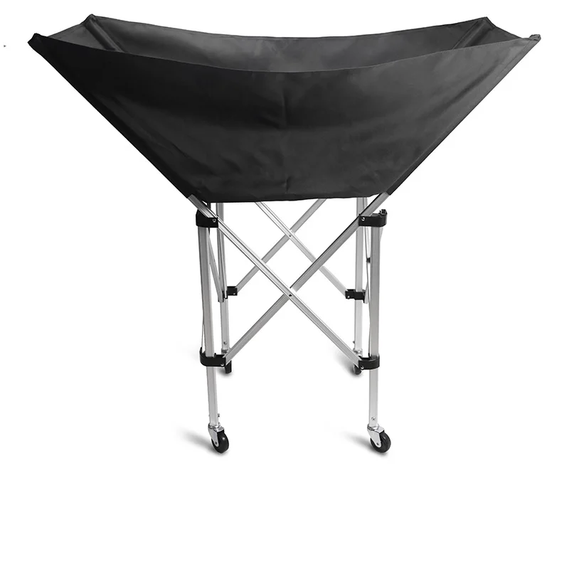 Chariot de balle hamac pliable, chariot à roulettes de volley-ball, équipement d'entraînement de volley-ball, support de balle pour un rangement et un transport faciles
