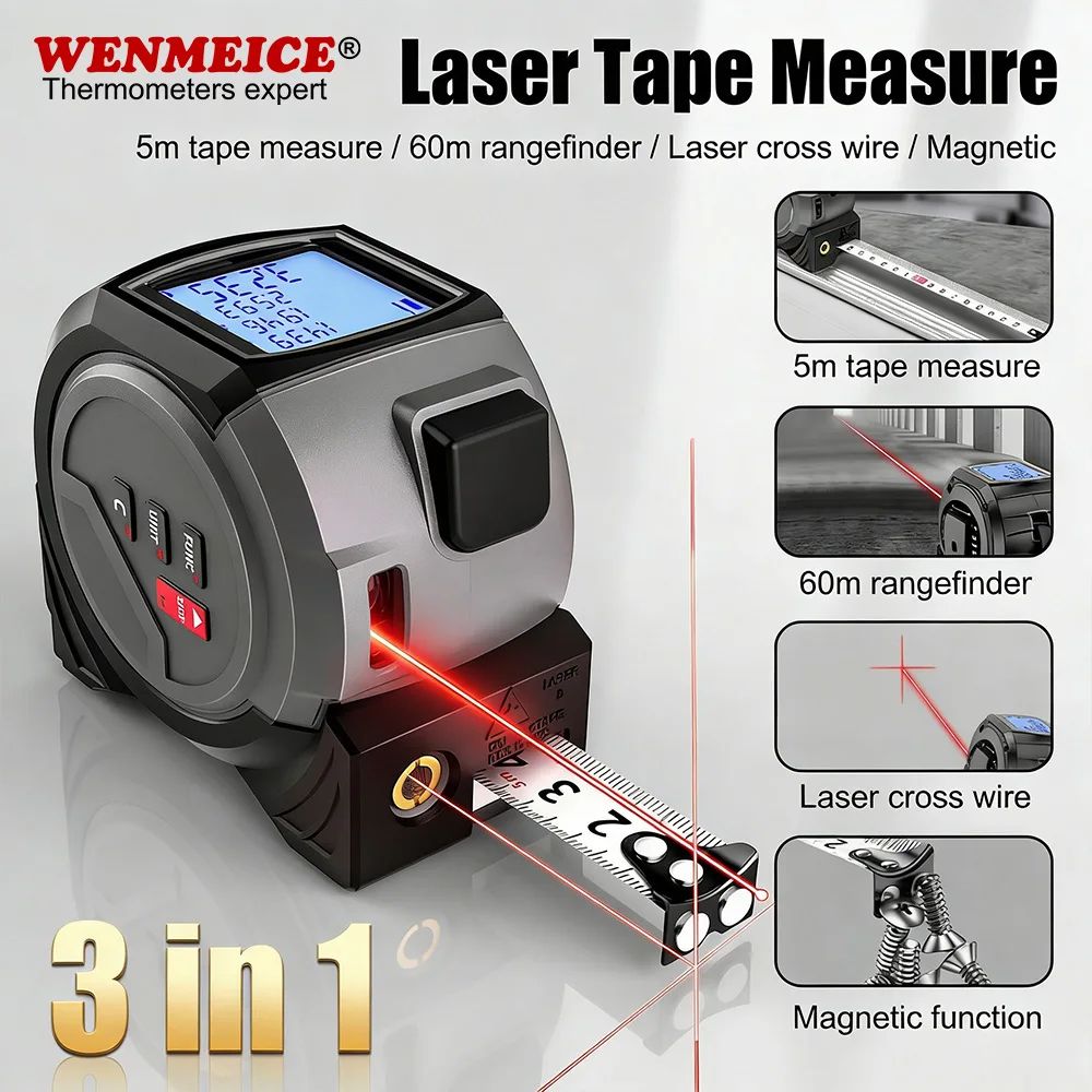 3-In-1 Laser Tape M…
