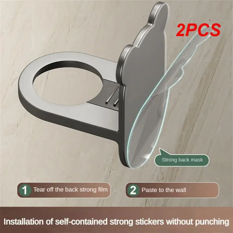 2PCS Shelf Smooth Edges And Corners Strong Load-bearing Capacity Hole Distance 35mm Abs Household Shampoo Rack