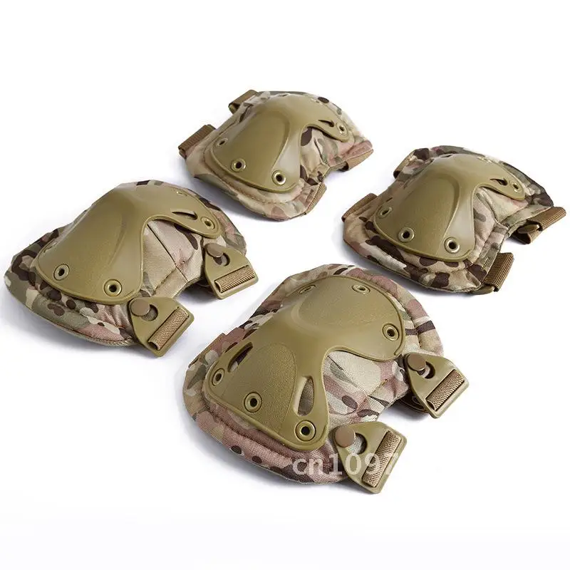 

Men's Tactical Elbow Knee Pad Set Outdoor CS Military Fan Cycling Sports Protector Black Hawk Anti-Fall Roller Skating