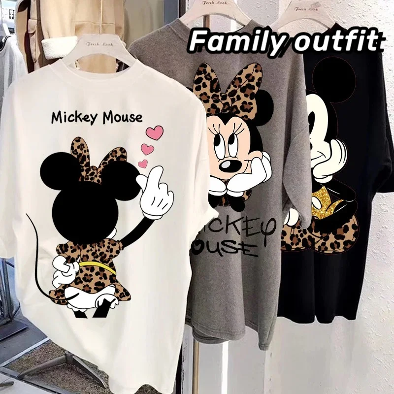 Disney Mickey Anime Blouses Y2k Plus Size Women Clothing Graphic t shirts Kawaii Clothes Harajuku Oversized T Shirt Womens Tops