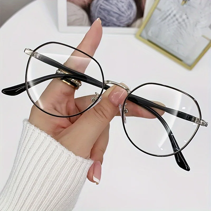 

3pcs Round Vintage-Inspired Glasses for Men and Women -Lightweight Metal Frame with Lenses Fashionable Eyeglasses