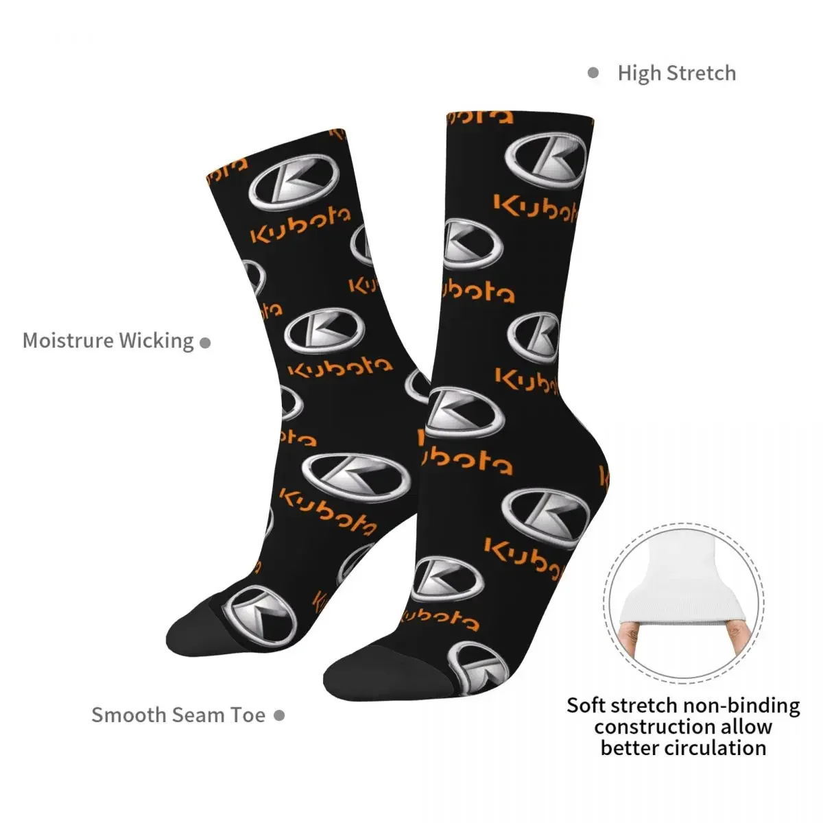 Big Kubota Tracktprs Socks Harajuku High Quality Stockings All Season Long Socks Accessories for Man's Woman's Gifts