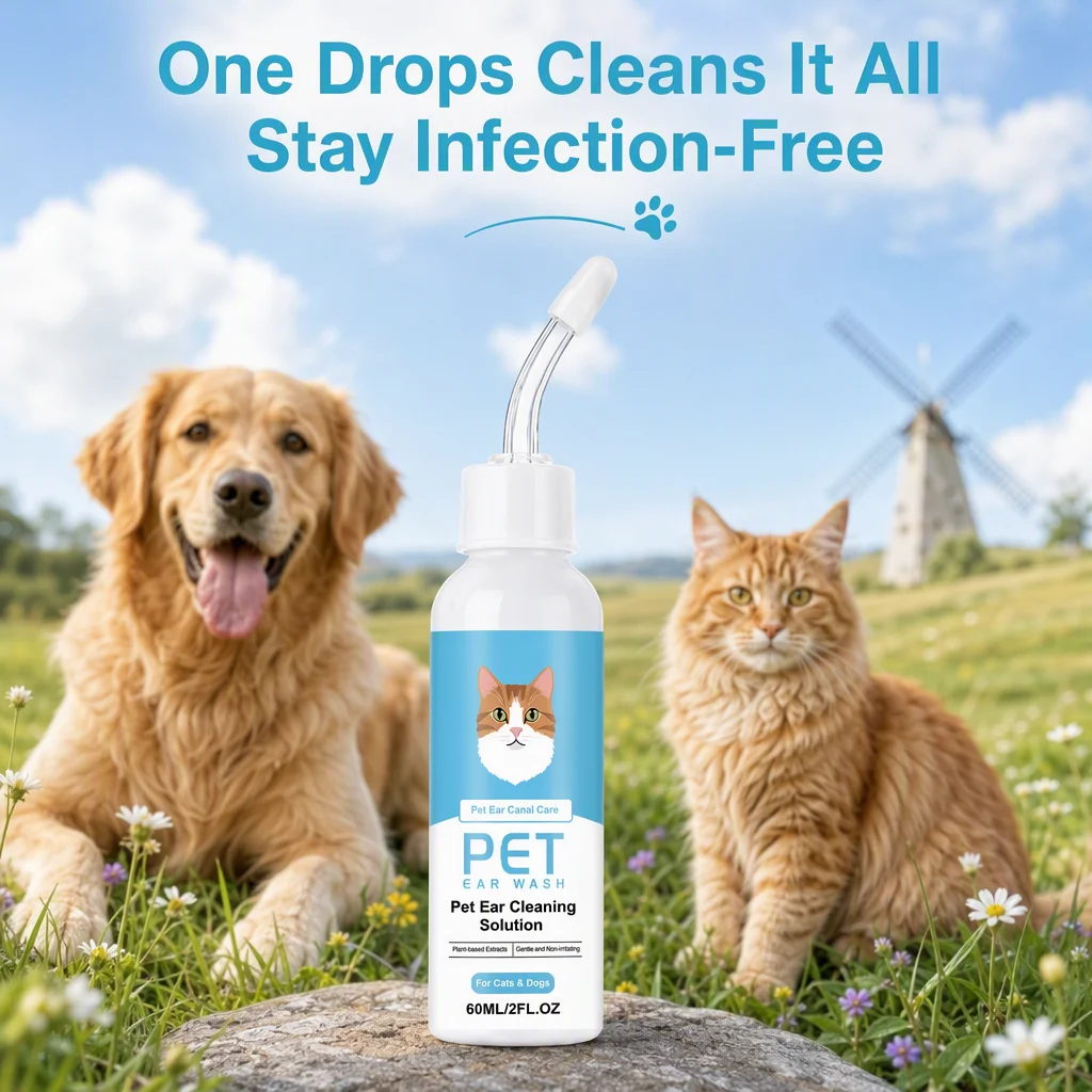 2PCS Pet Natural Ear Drops Dog - огляд і ціна Pet Ear Cleaner