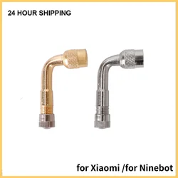 45°/90°/135° Air Tyre Valves For Xiaomi M365 Pro Pro2 Mi3 Ninebot F20 F30 Electric Scooter Adapter Valve Extension Stem Brass