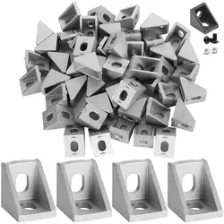 2020 Silver/Black Aluminum Profile Connector Set for MGN 3D Printer 20 Series Aluminum Extrusions Profiles Frame with 6mm Slot