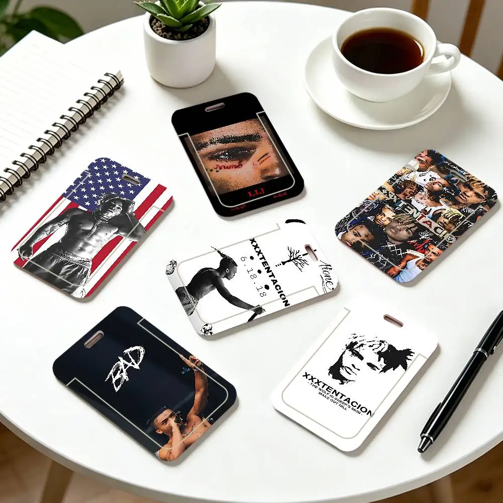 Rapper X-XXXTentacionS ID Badge Holder With Lanyard Neck Strap For Office School Name Card Credentials Case