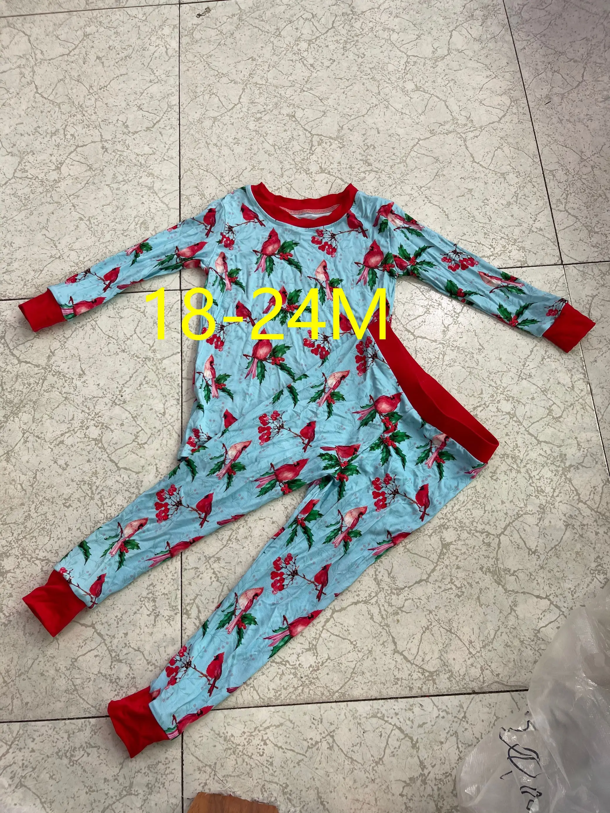 18-24M Baby Underwear Suit Children\'s Wear Home Clothes 2 Piece Set Toddler Boys Girls Long Sleeved Tops + Pants BAMBOO Pajamas