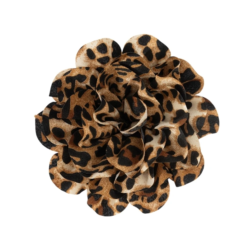 C71A Leopard Print Flower Duckbill Clip Beloch Overaggated Floral Flower Flower Flower