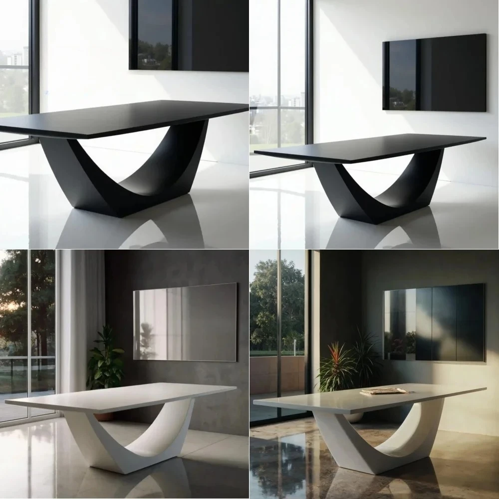 

Modular Touch Screen Conference Table for Modern Office Meeting Room Oval Folding Luxury Desk with Built-in Socket and