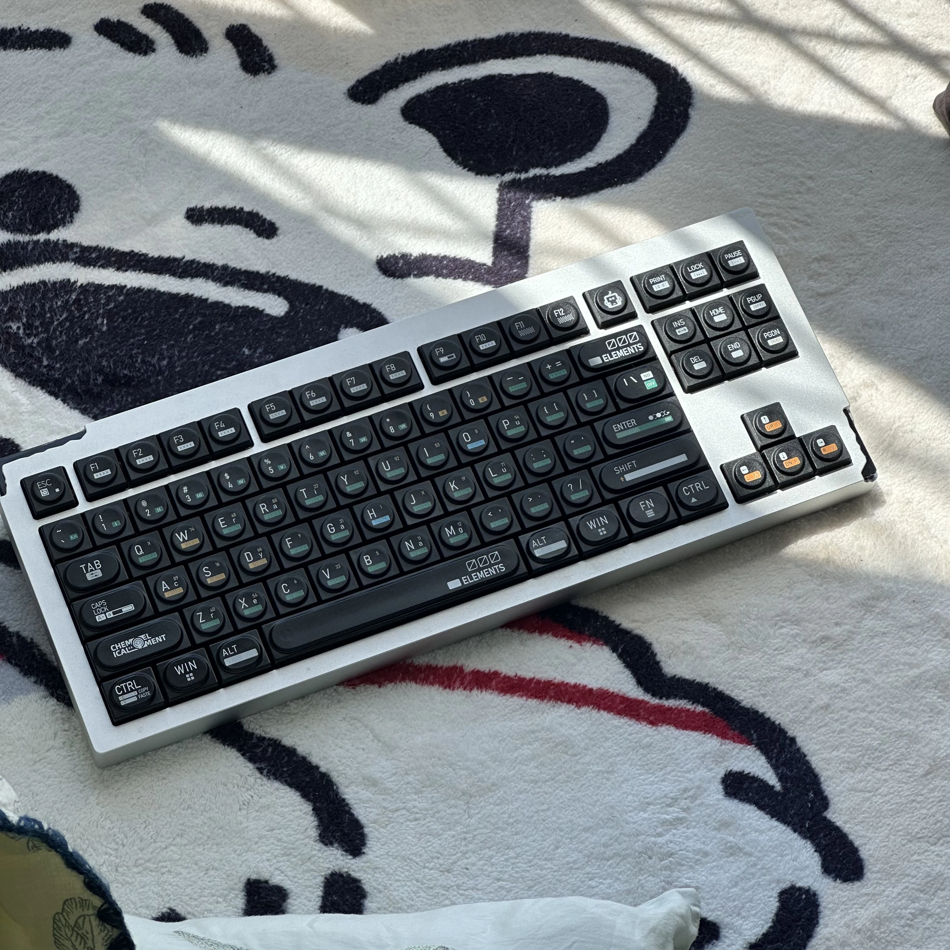 Low Axis Keyboard Keycap Building Block Toy Simple 7.7mm Height Dot Matte Style PBT Material Keycap